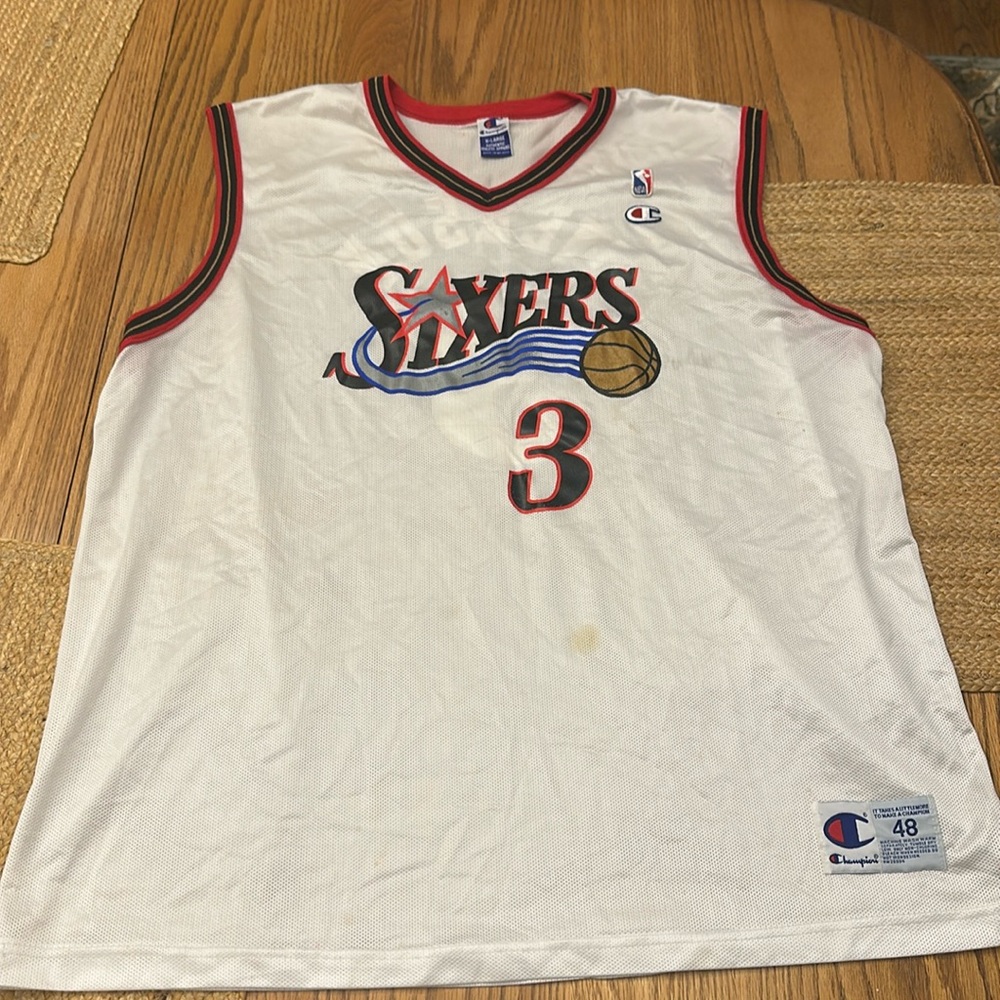 Vintage Allen Iverson Jersey #3 Champion Sixers Jersey size XL 48